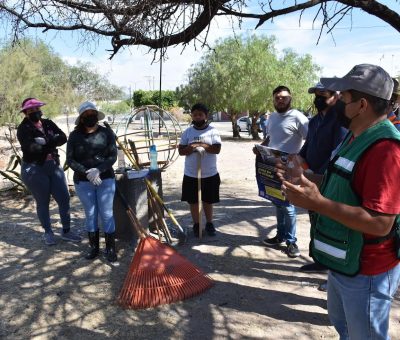 Ecología Municipal coordina actividad de limpieza en Colonia Cuitzeo de los Naranjos