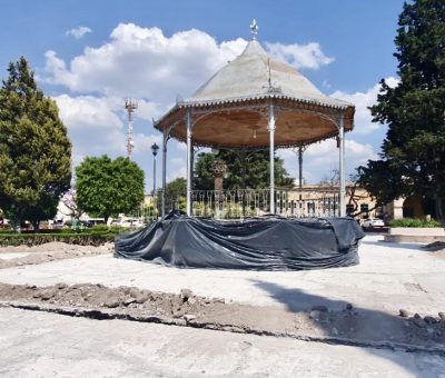 Remodela SICOM Plaza Principal de San José Iturbide