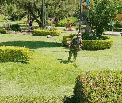 Mantienen zona de Los Pastitos limpia, verde y bonita