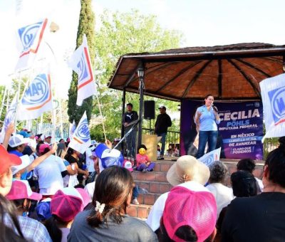 Sella Cecilia Pöhls su compromiso con Ocampo en cierre de campaña