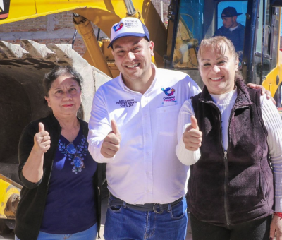 Arranque de obras de construcción de concreto hidráulico en Felipe Ángeles