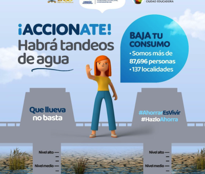 ¡INICIARÁ TANDEO DE AGUA EN PURÍSIMA!