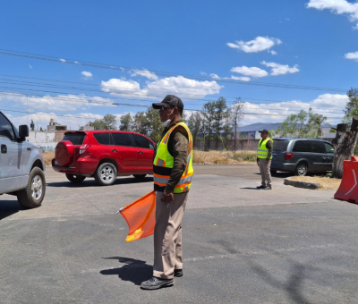 Implementan operativo de prevención durante la ejecución de las obras de reencarpetamiento en tramo La Estación – Cortazar