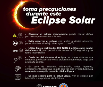 Precauciones para éste Eclipse Solar 2024