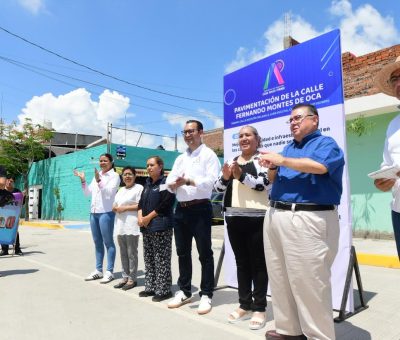 Inauguran Calle Fernando Montes de Oca