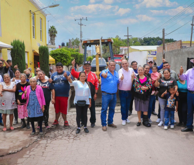 Arranca la obra de pavimentación de la calle Independencia en Tierrafría