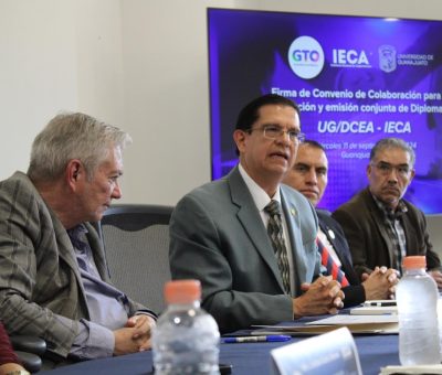 Firma Universidad de Guanajuato convenio de colaboración con el IECA