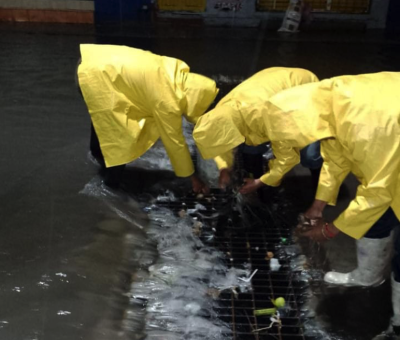 JUMAPAC intensifica refuerzos de limpieza por fuerte lluvia registrada en la noche