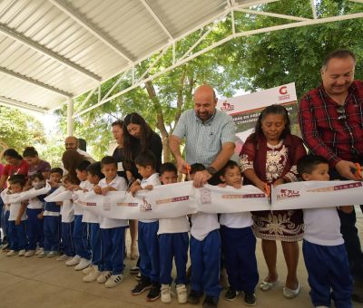 Reafirma Carlos García Villaseñor su compromiso de continuar mejorando las escuelas. 