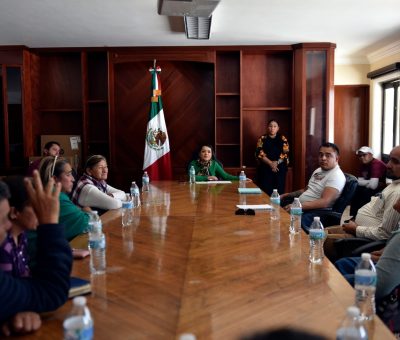 Alcaldesa Cinthia Teniente sostuvo un encuentro con asociaciones de comerciantes que realizan su actividad en la zona centro