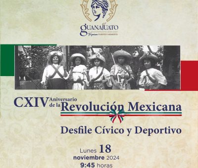 Tradicional Desfile cívico-deportivo de la Revolución Mexicana será este lunes 18 de noviembre