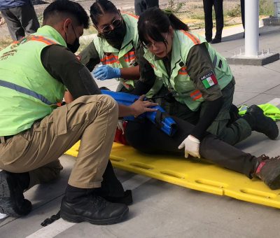 Participa Protección Civil de Silao en simulacro dentro del Aeropuerto