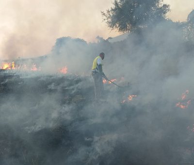 Protección Civil controla incendio en el Cerro de Tetillas