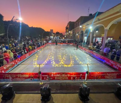 Inaugura Mauricio Estefanía pista de patinaje